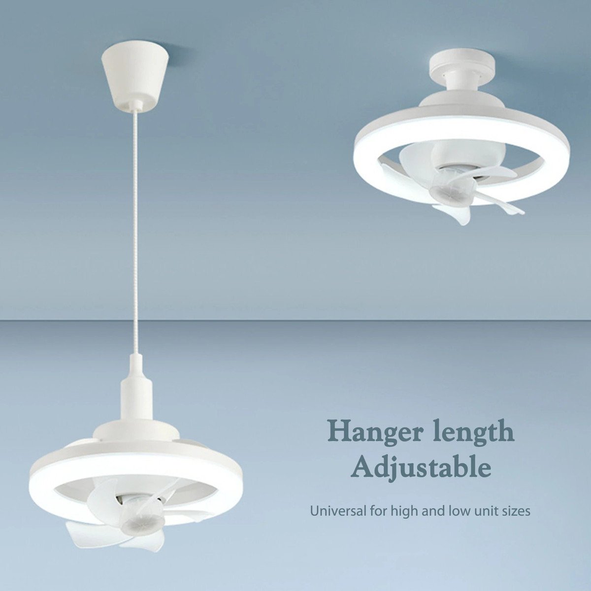 LED Swing Head Fan Light