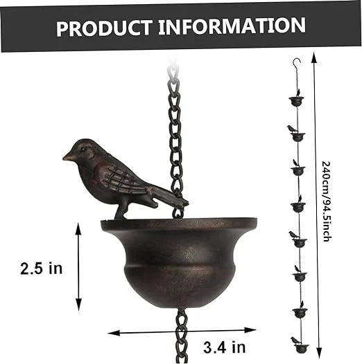 🔥HOT SALE 49% OFF - Mobile Birds on Cups Rain Chain