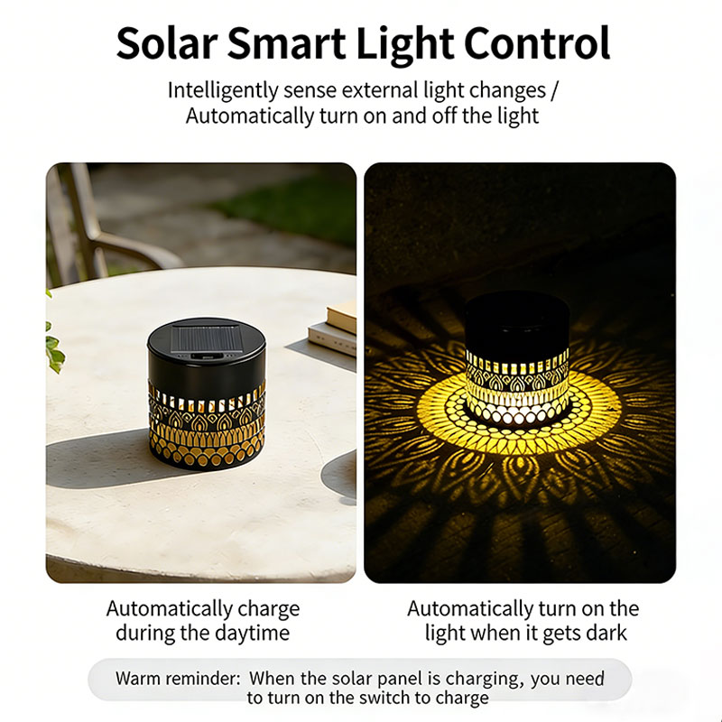 🌞 Solar Mandala Projection Light – Boho Outdoor Ambiance ✨