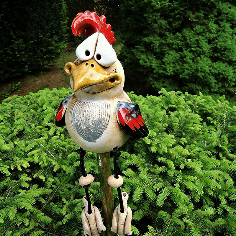 🐦 Whimsical Shelf Sitter Chicken Figurines – 3 Unique Styles ✨