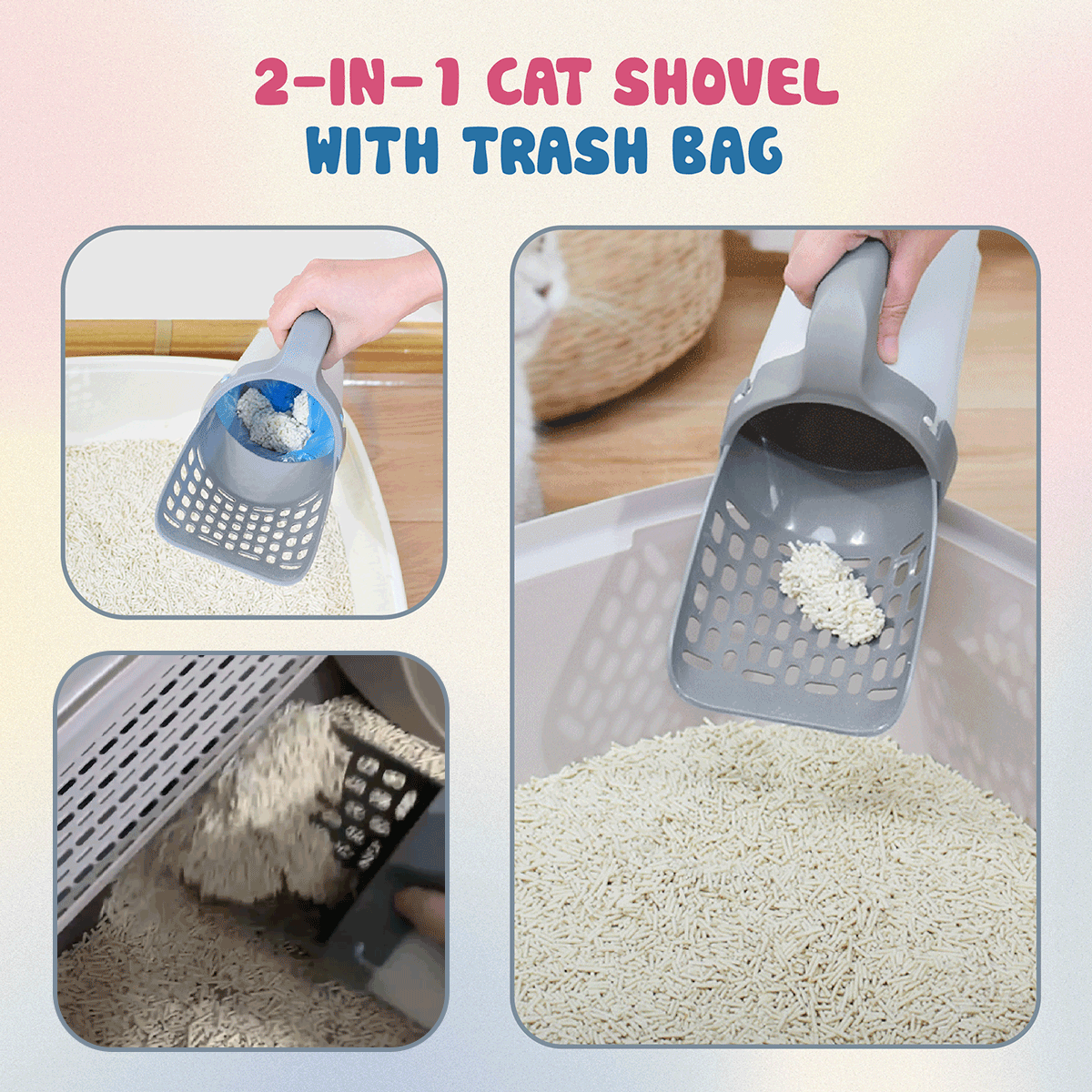 😻😻😻Integrated Cat Litter Shovel