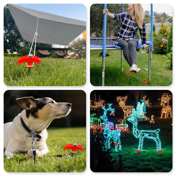 (🔥2024 Camping HOT SALE 50% OFF) 8" Screw in Tent Stakes - Ground Anchors Screw in