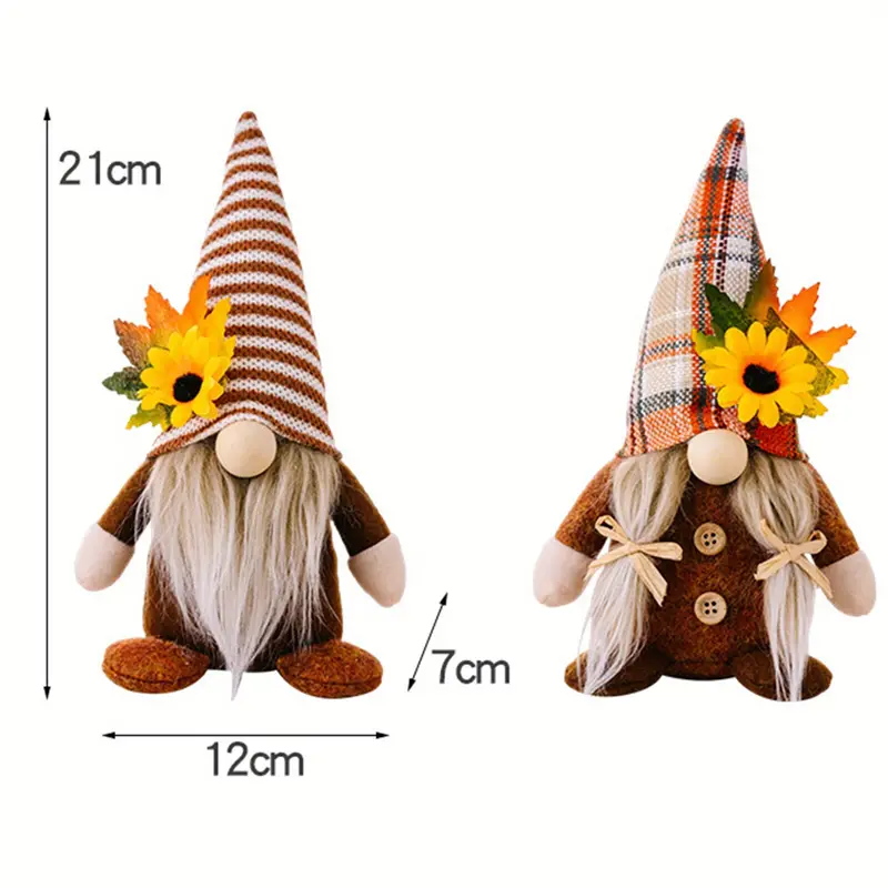 🎃2PCS Fall Decor Gnomes Plush