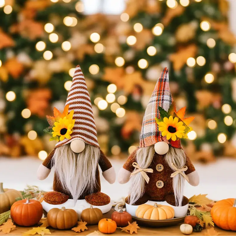🎃2PCS Fall Decor Gnomes Plush