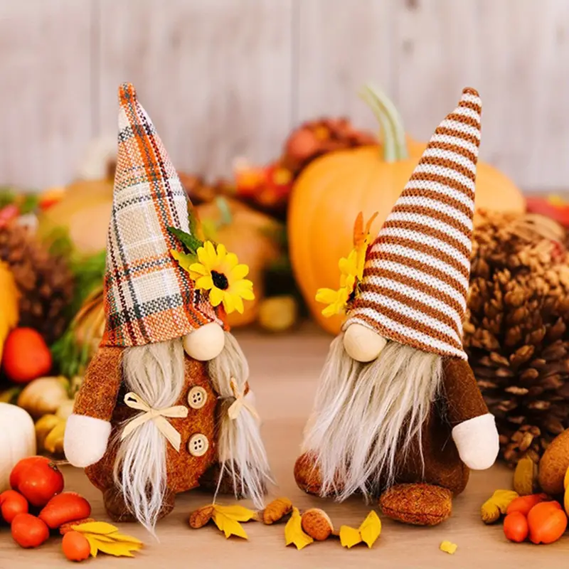 🎃2PCS Fall Decor Gnomes Plush