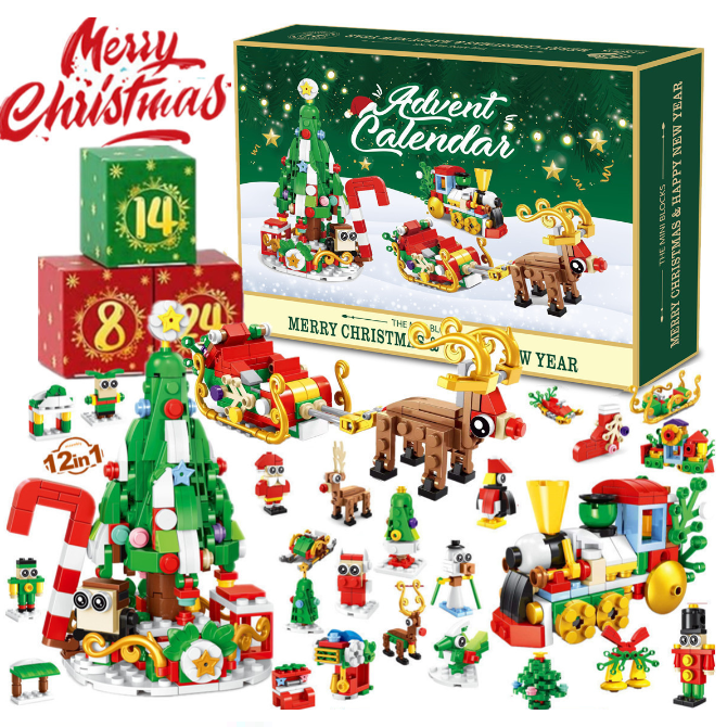 ✨Last Day 49% OFF 🎁Countdown Calendar 2024 Christmas Theme Building Set