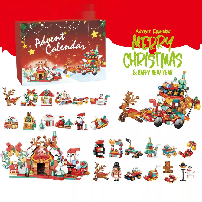 ✨Last Day 49% OFF 🎁Countdown Calendar 2024 Christmas Theme Building Set