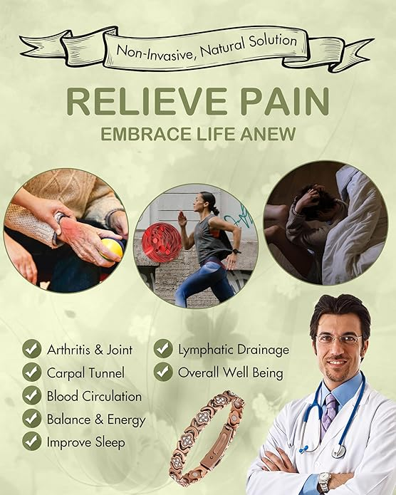 🍀Copper Bracelets for Women Pure Copper Magnetic Bracelet with 3800 Gauss Effective Magnets Trendy Stack Bangle Stretch Bangle