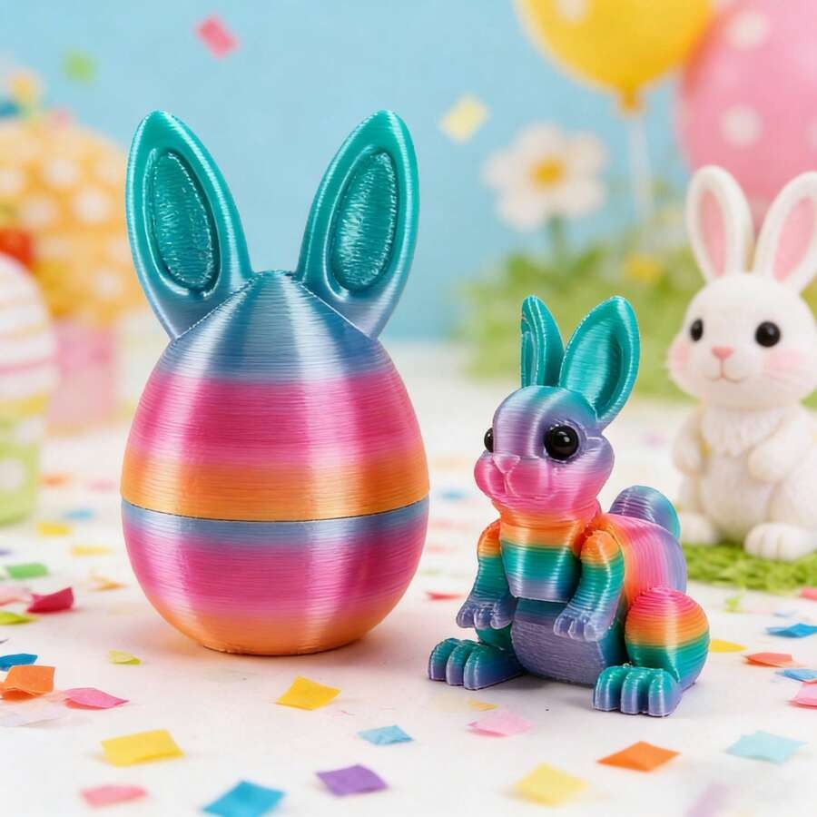 🐇Easter 3D Printing Mystery Rabbit Egg Fidget Toy🥚