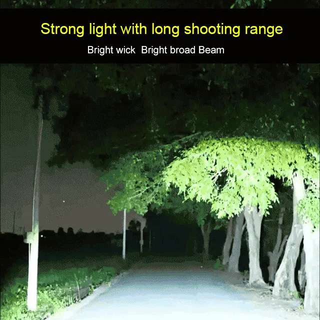 Solar/Rechargeable Multi Function LED Flashlight