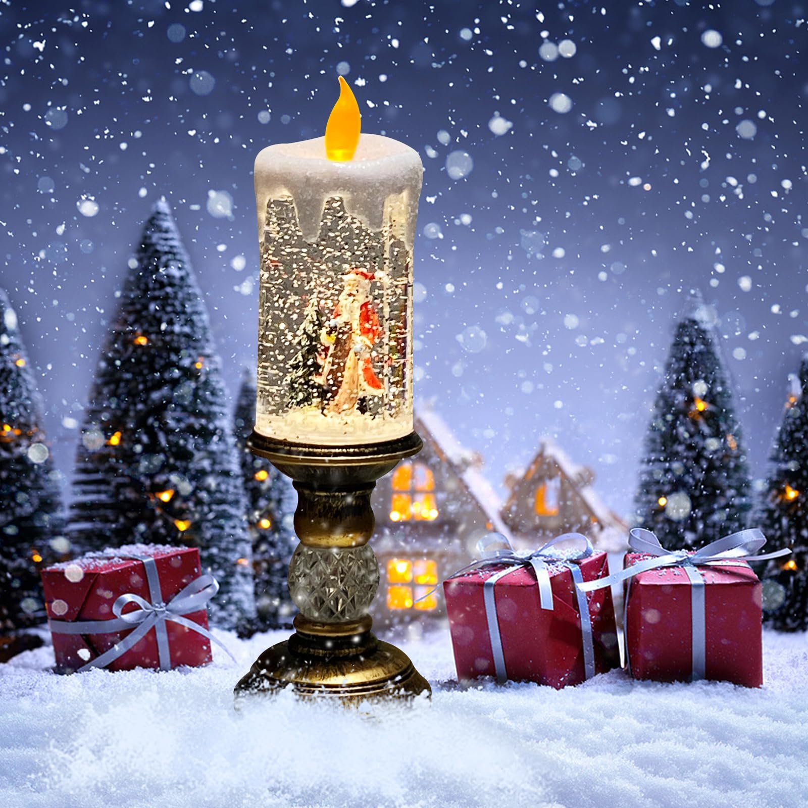 🎅🕯Christmas Flameless Globe Candle Light