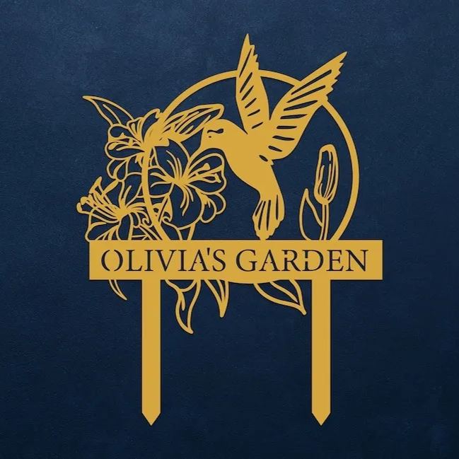 🌼Bird with Stakes Garden Sign