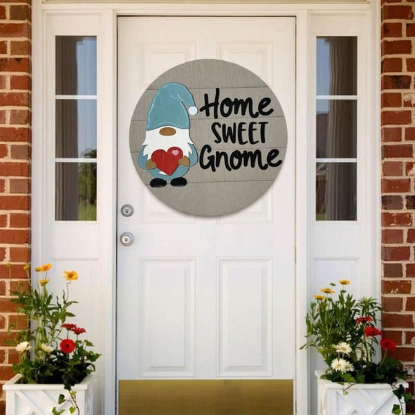 Cute 3D Seasonal Interchangeable Gnome Door Hanger