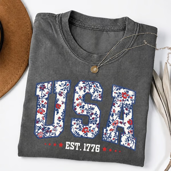 250th Anniversary USA Shirt Classic Design Oversized Patriotic Tee