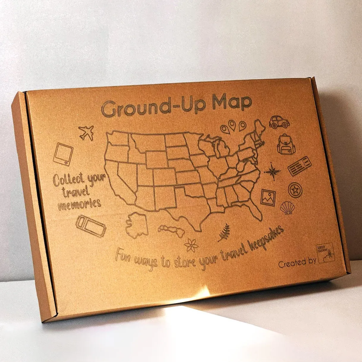 Personalized USA Travel Memory Map – Display Your Adventures & Keepsakes