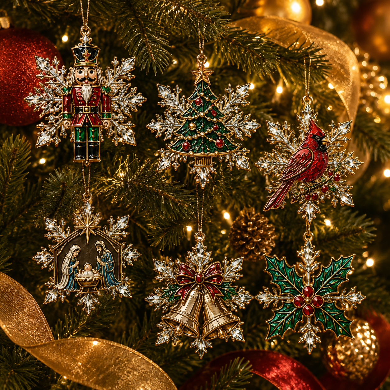 24-Day Snowflake Christmas Countdown Advent Calendar