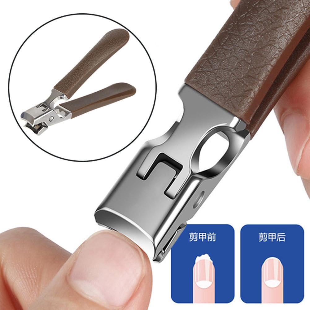 Heavy-duty stainless steel splash-proof nail clippers for thick nails