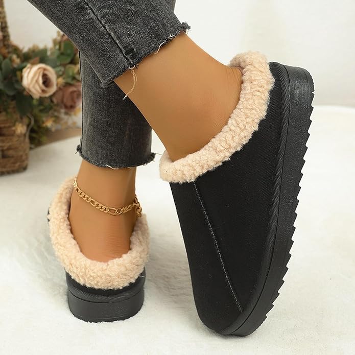 Women's Non-Slip, Warm Winter Wool Slippers