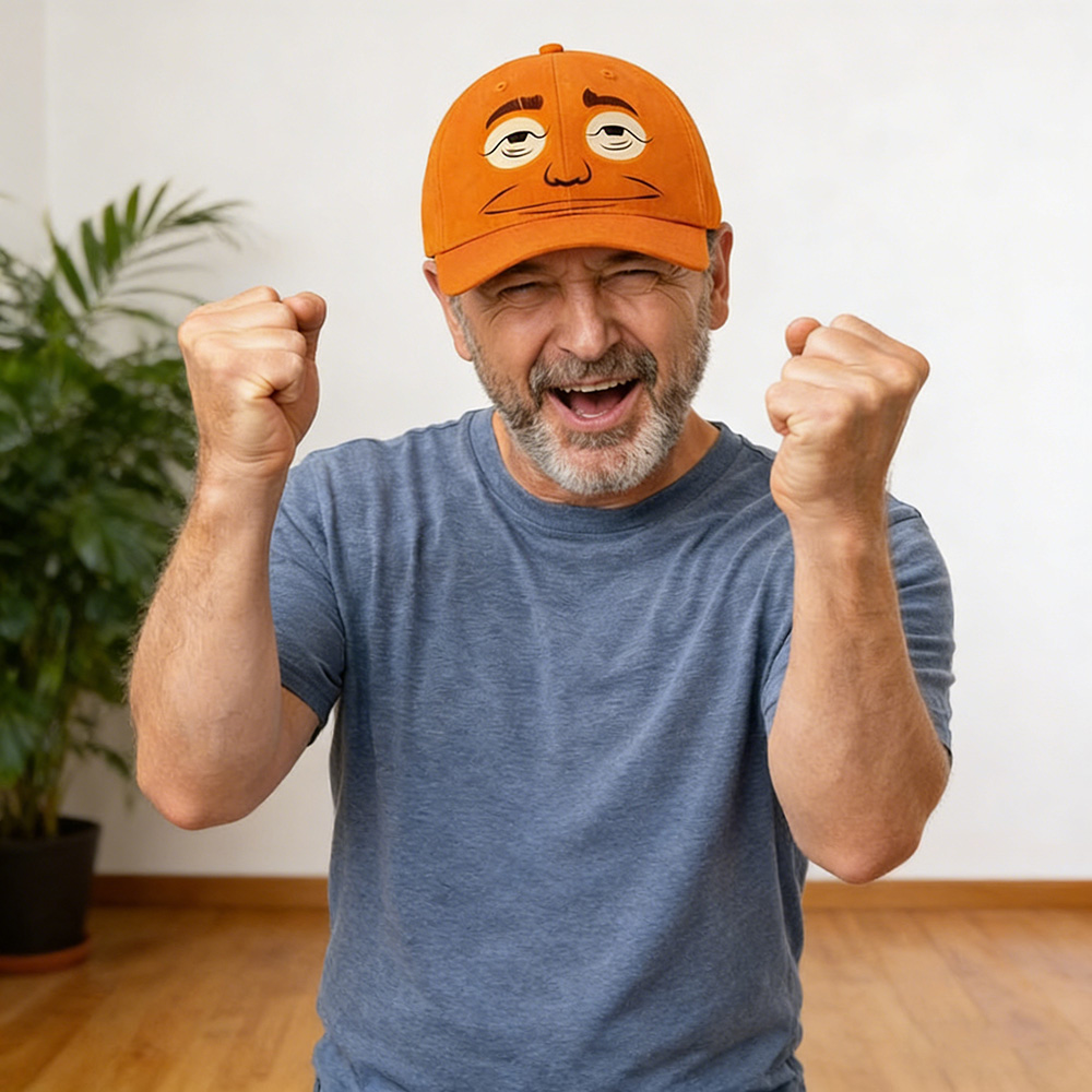 Expressionless Orange-faced Cap