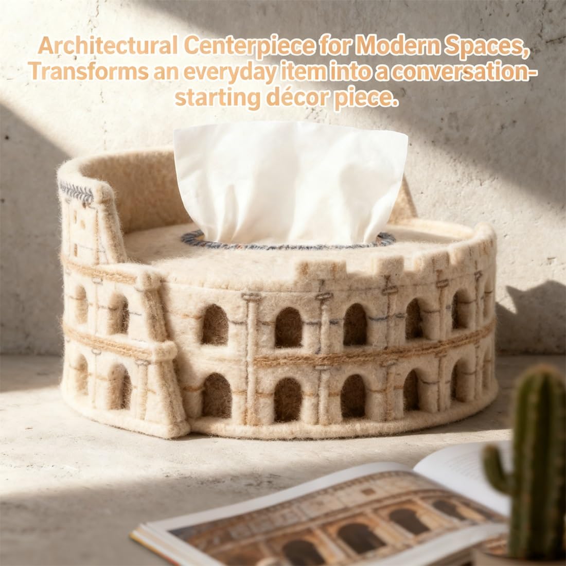 Felt Colosseum Tissue Box