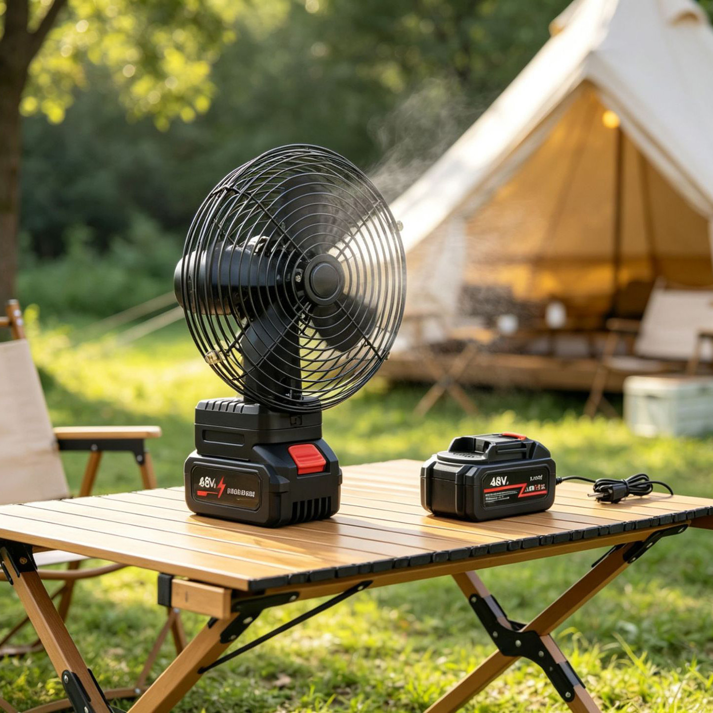 6-Inch Cordless Metal Fan with Lithium Battery Pack