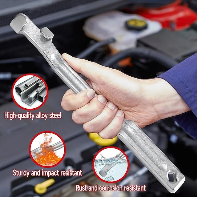 Universal Wrench Extender Tool Bar and Conversion Adapter