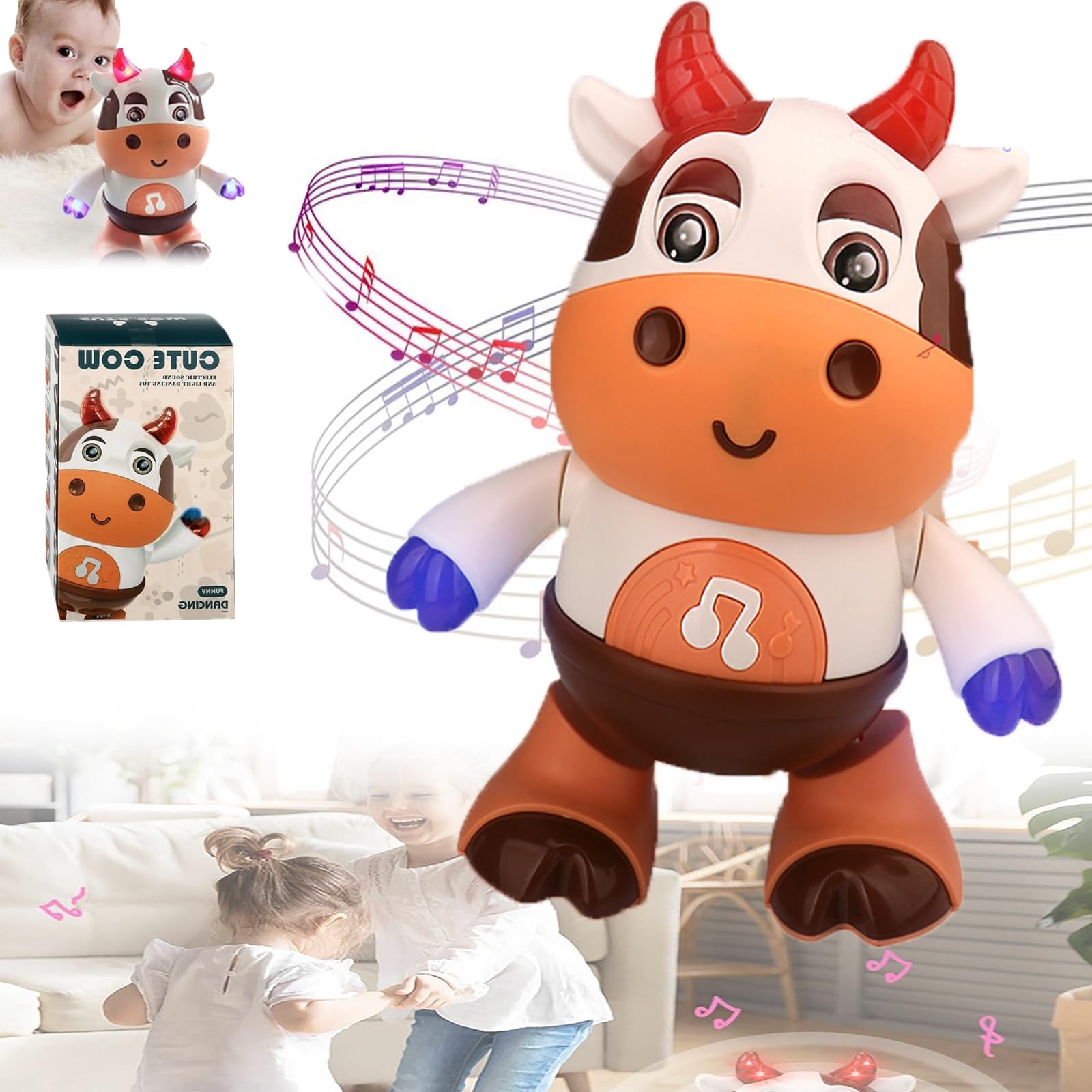 Light Up Dancing Cow Toy