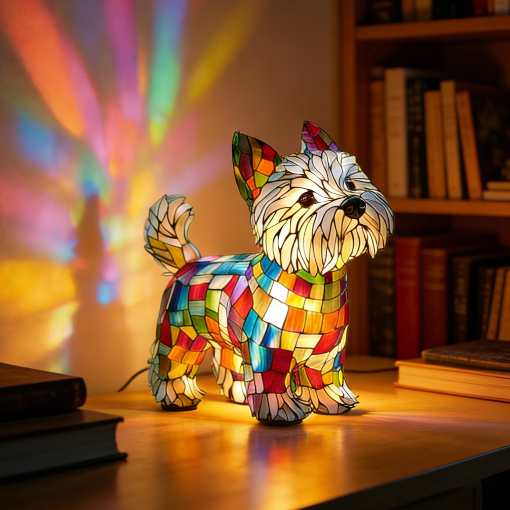 Vintage Puppy Themed Table Lamp