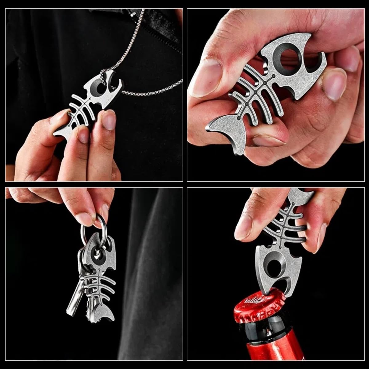Owl & Fishbone Titanium EDC Multi-Tool