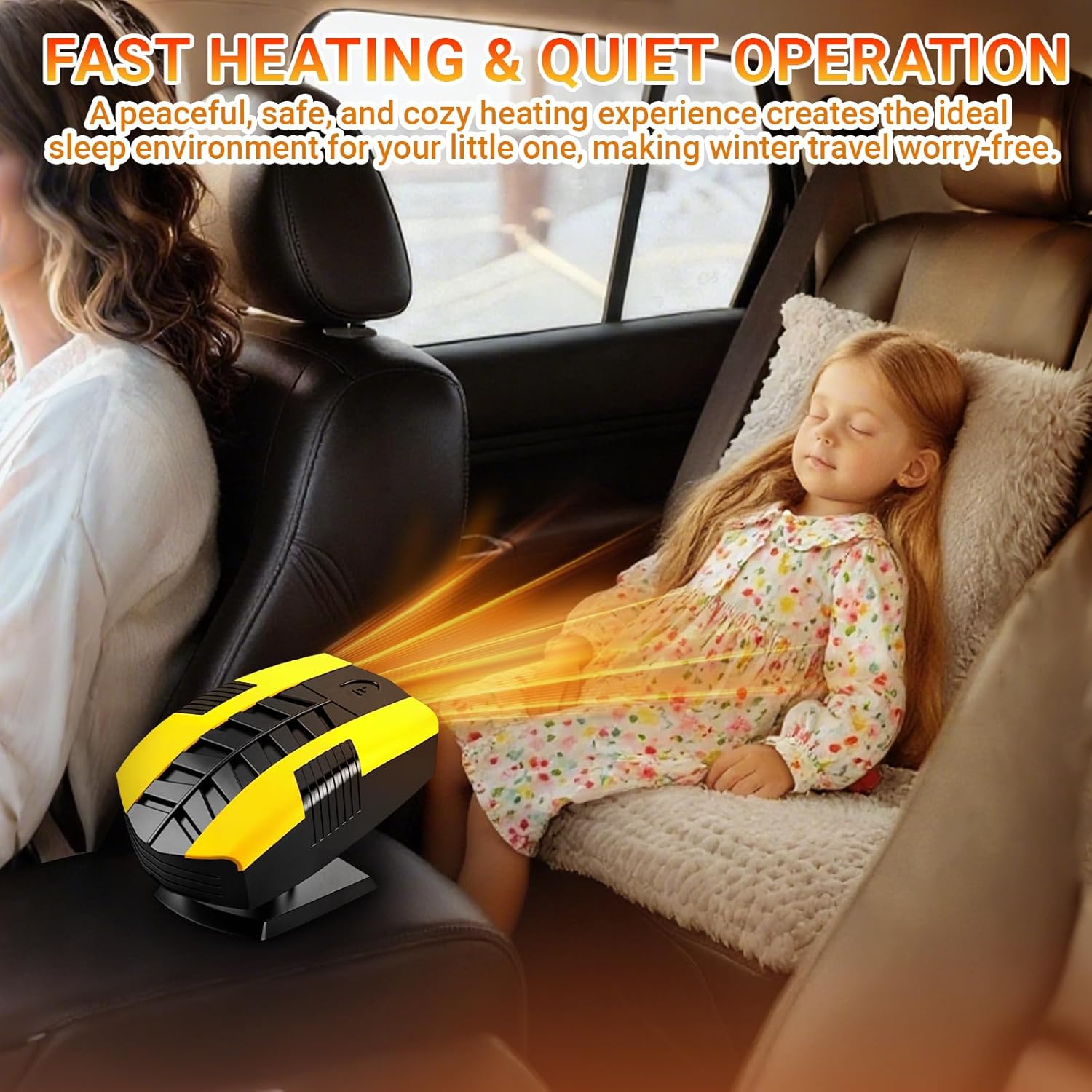 12V Portable Car Heater for 2 in 1 Heating & Cooling Defroster