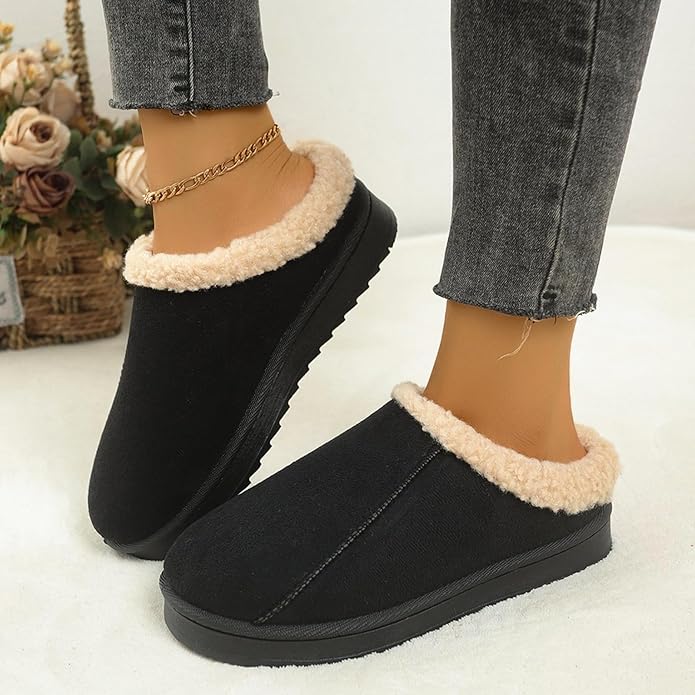 Women's Non-Slip, Warm Winter Wool Slippers