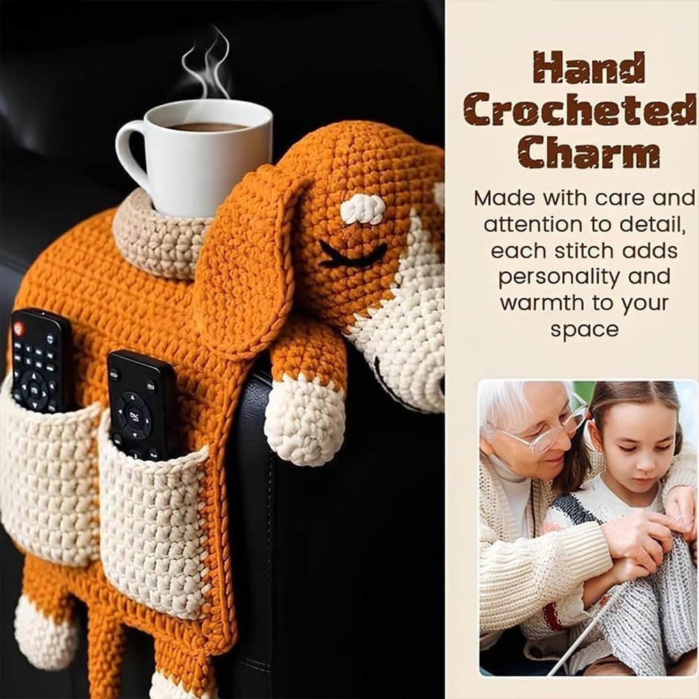 Crochet Cat Sofa Arm Organizer