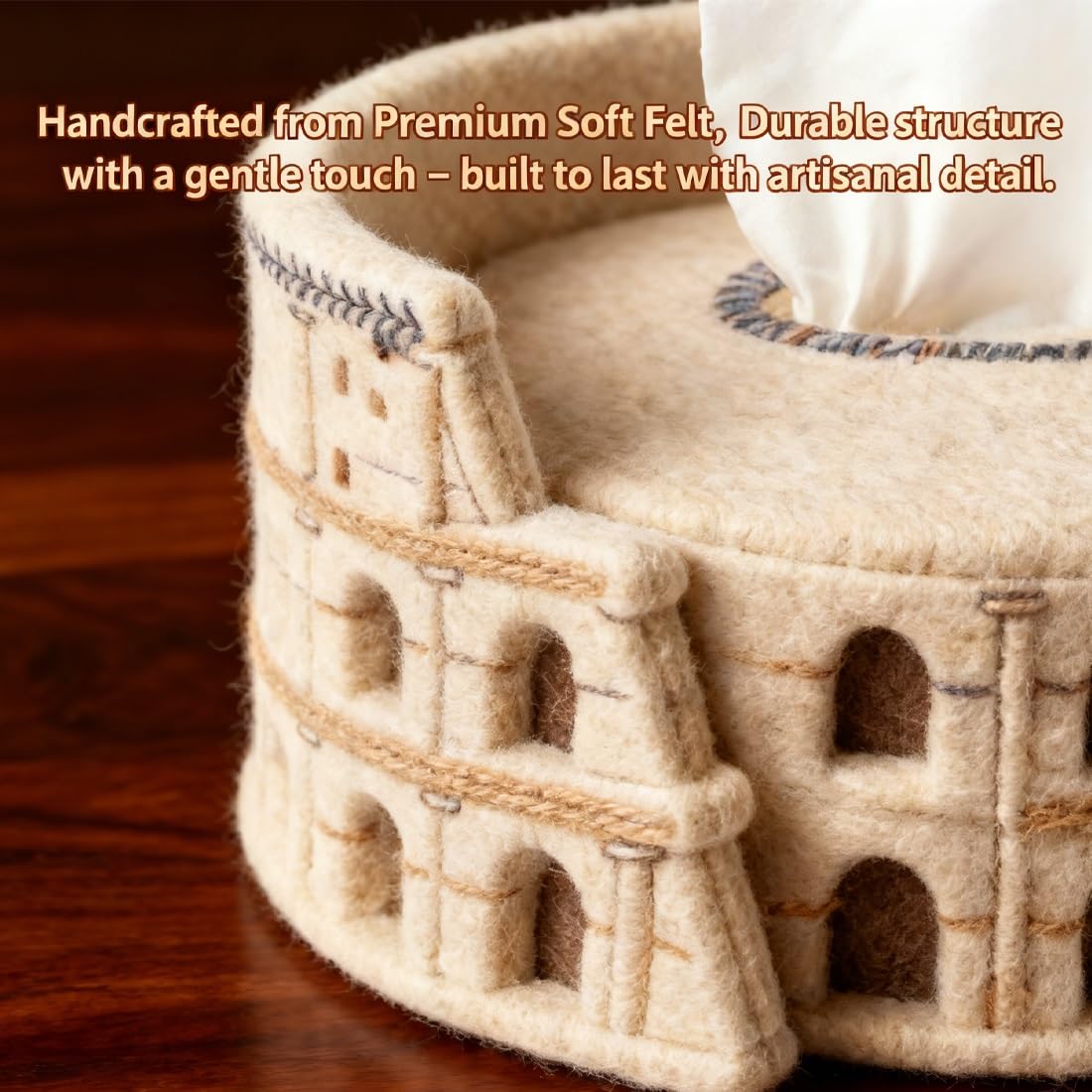 Felt Colosseum Tissue Box