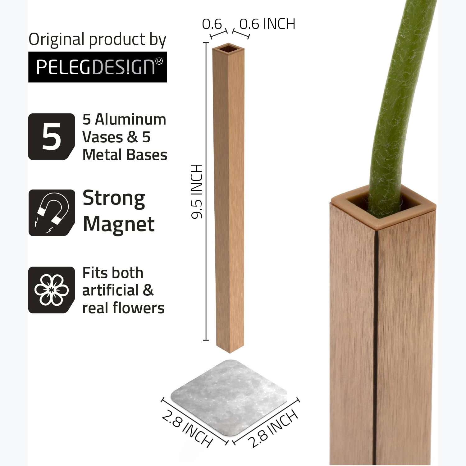 Magnetic Floating Bud Vase