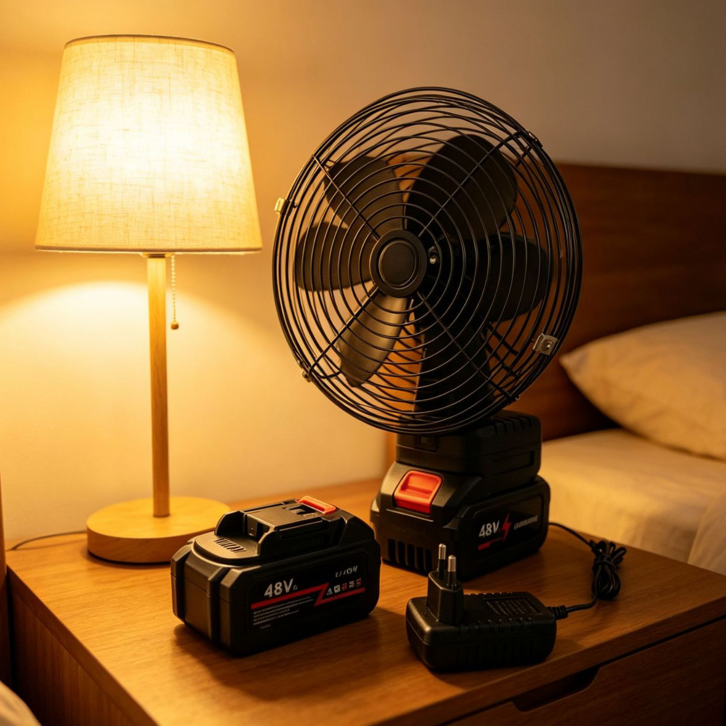 6-Inch Cordless Metal Fan with Lithium Battery Pack