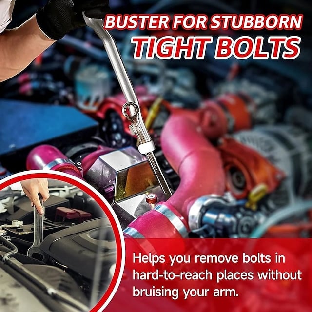 Universal Wrench Extender Tool Bar and Conversion Adapter