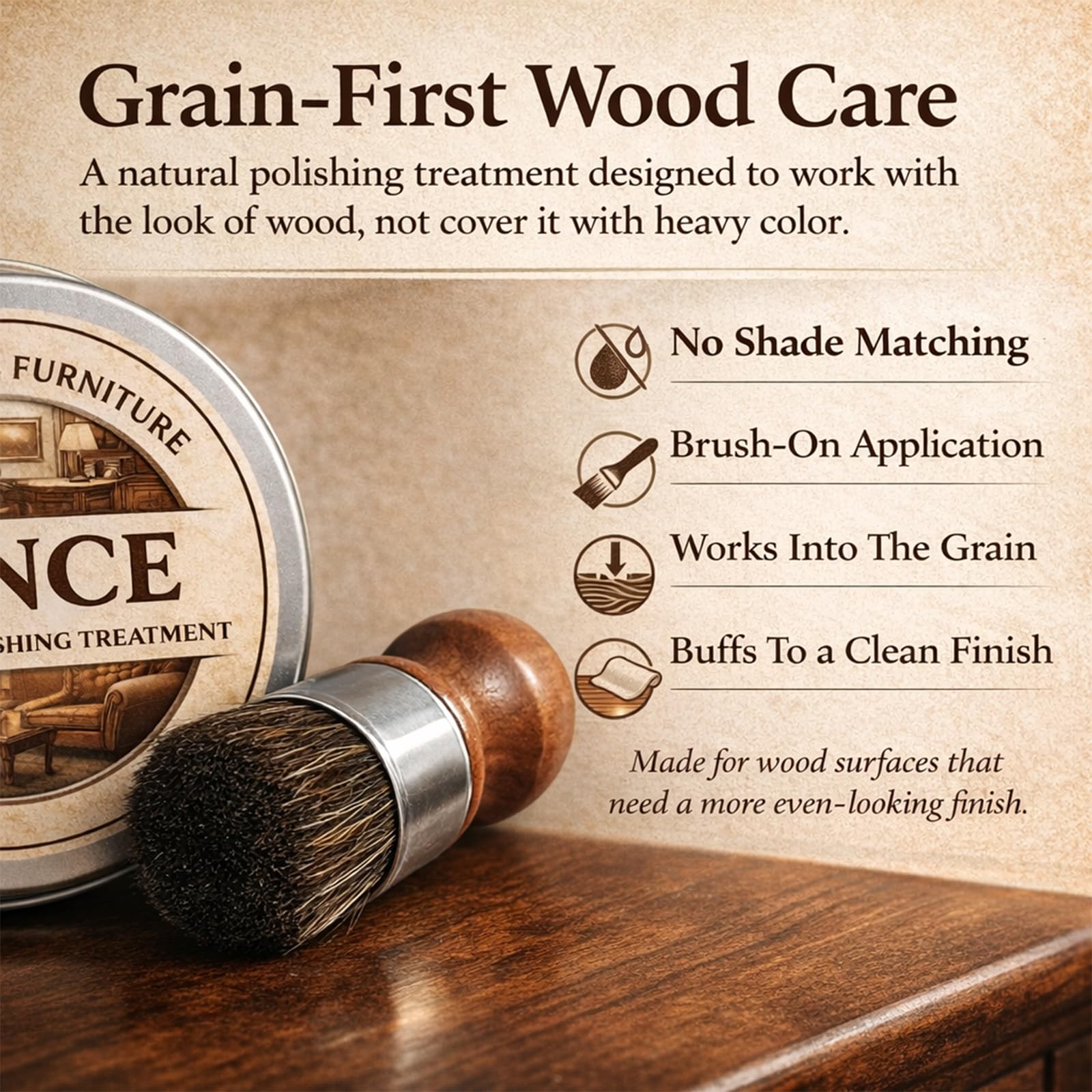 Lence Furniture Balm – Wood Scratch Repair Formula