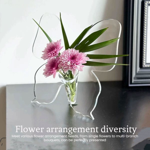 🦋 Clear Plexiglas Butterfly Vase 💐