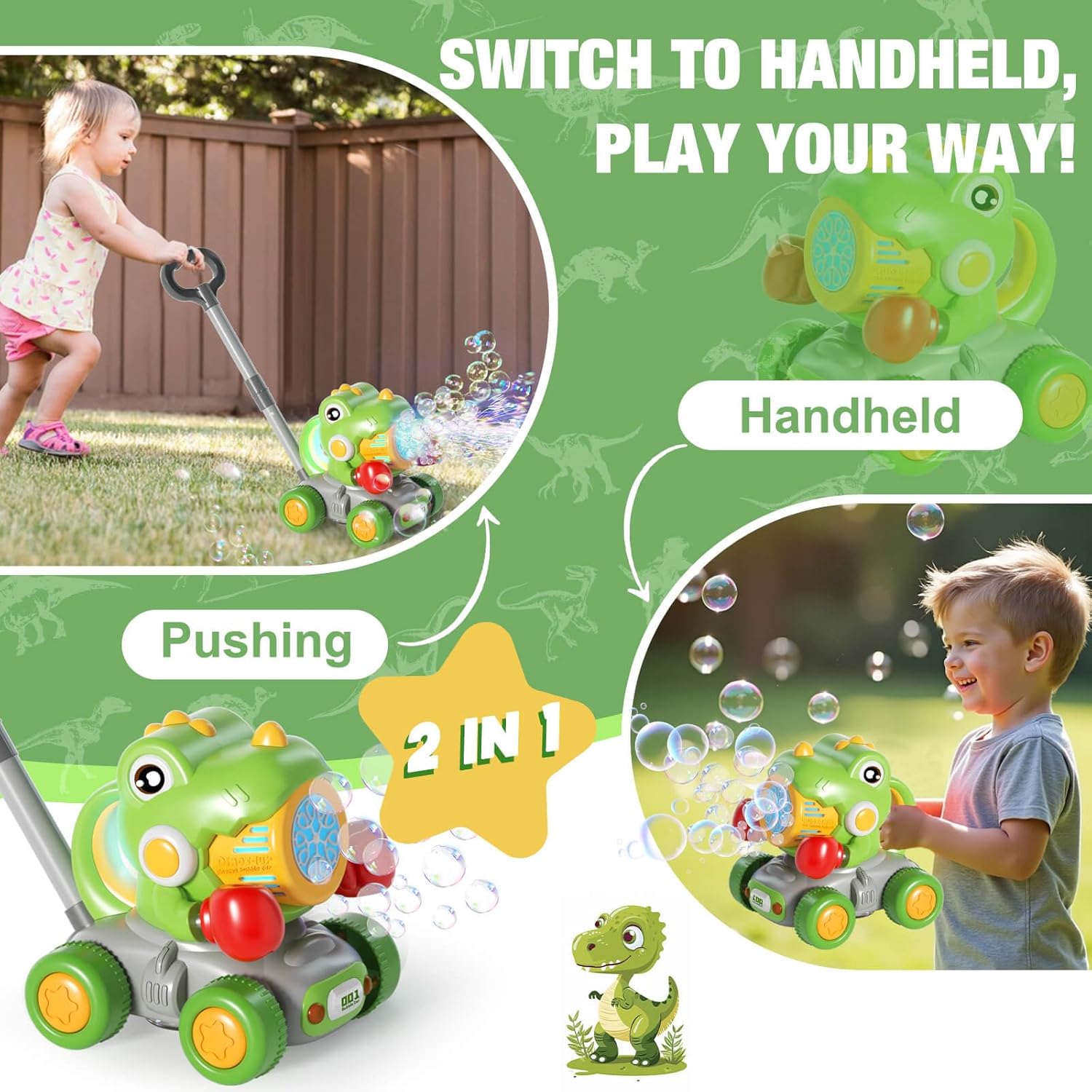 2-in-1 Animal Automatic Bubble Machine- Easter Party Essential & Outdoor Adventure Buddy!
