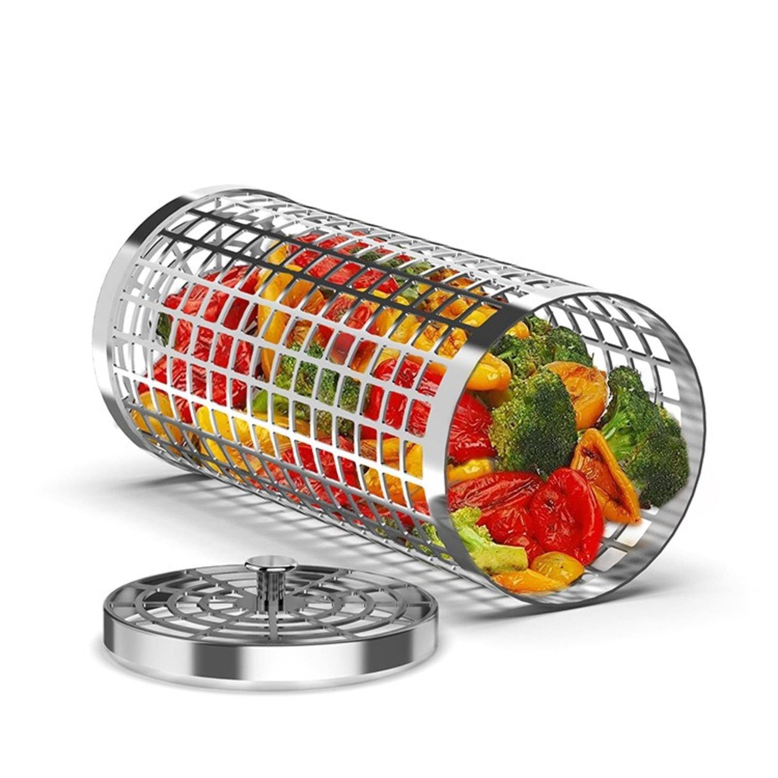 Rolling Grilling Baskets For Outdoor Grilling