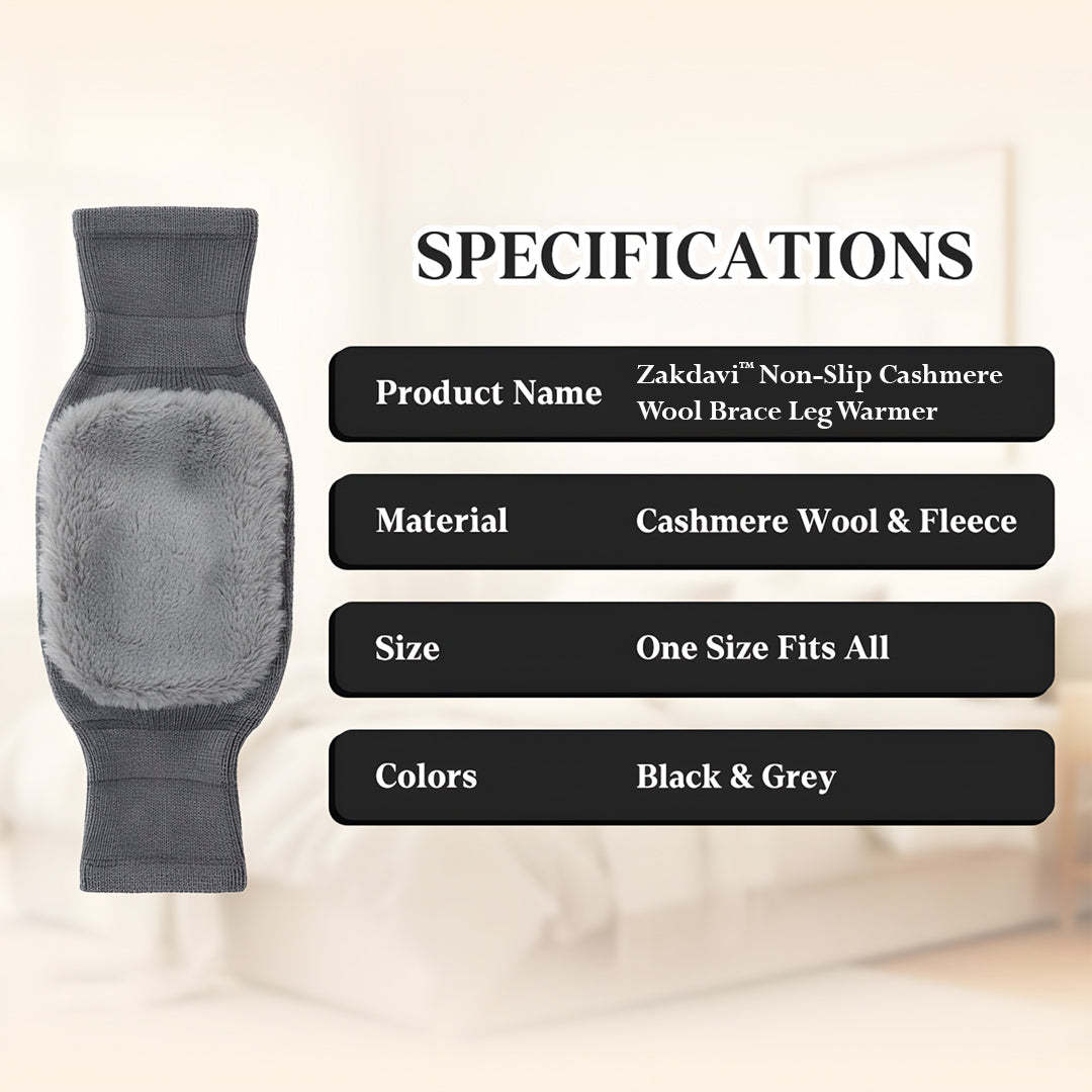 Non-Slip Cashmere Wool Brace Leg Warmer
