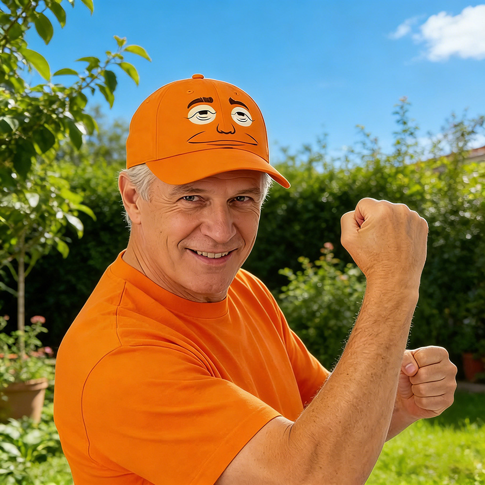 Expressionless Orange-faced Cap