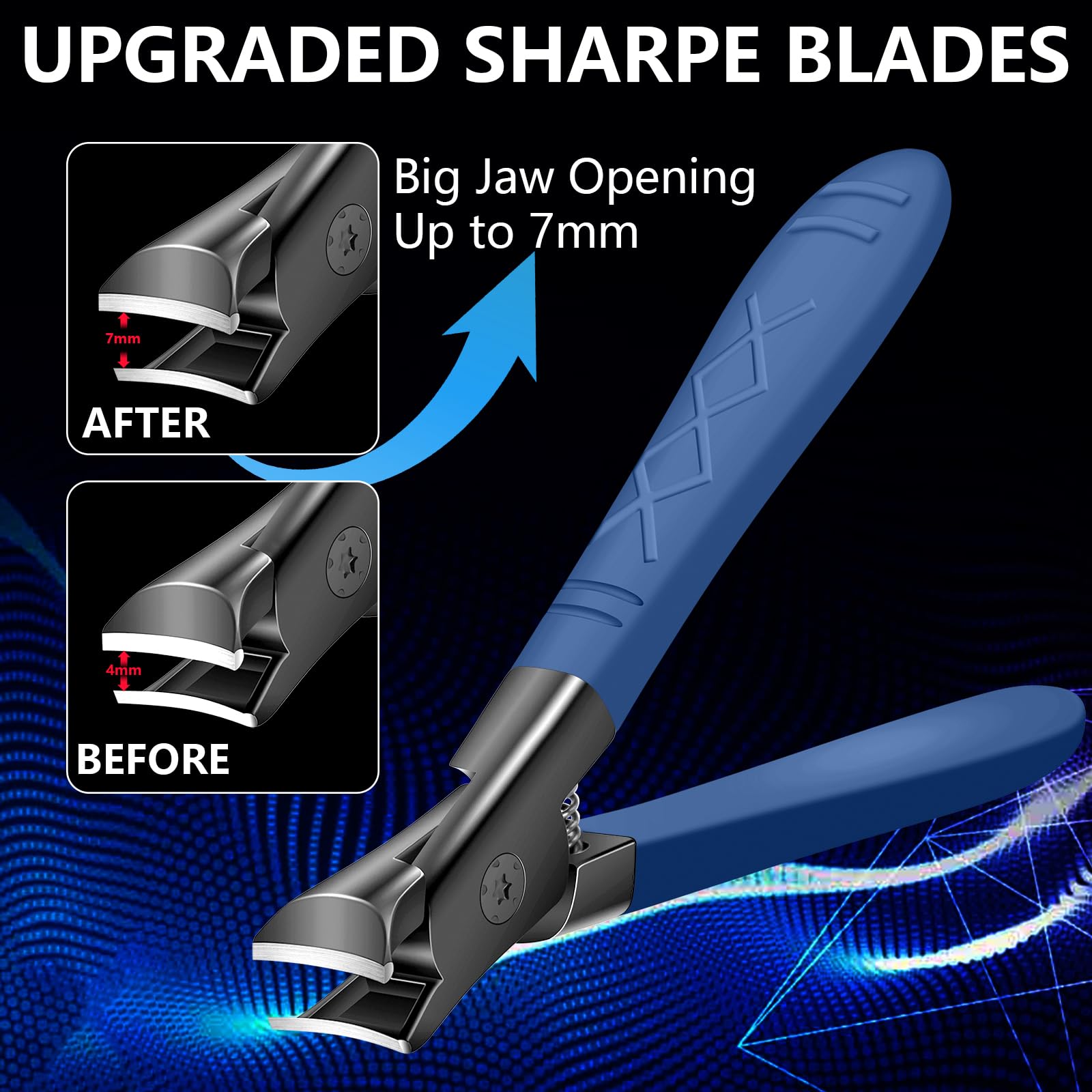 Non-Slip Long Handle Nail Clippers for Thick Nails