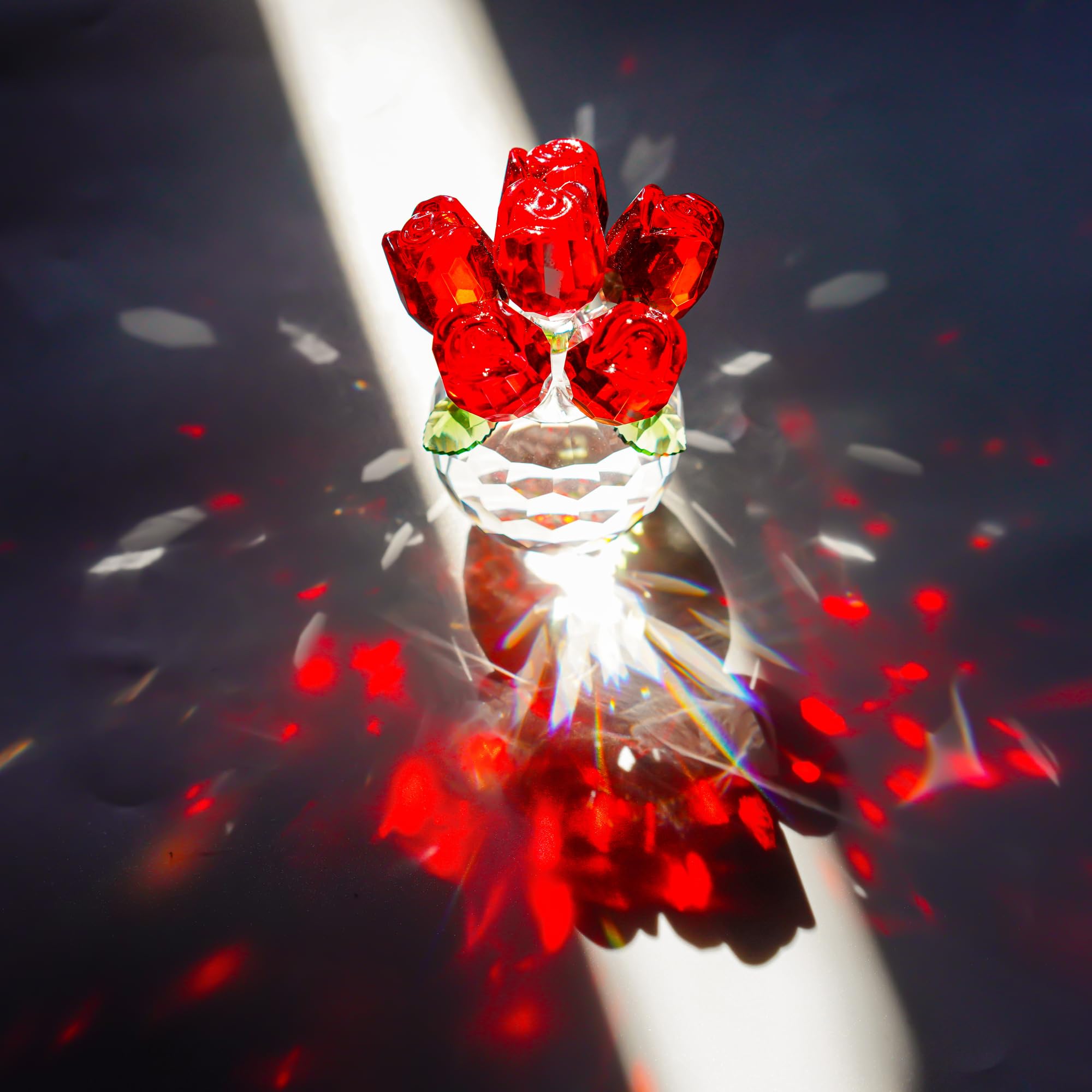 Eternal Bloom · Crystal Colorful Rose Flower Collectible Figurine