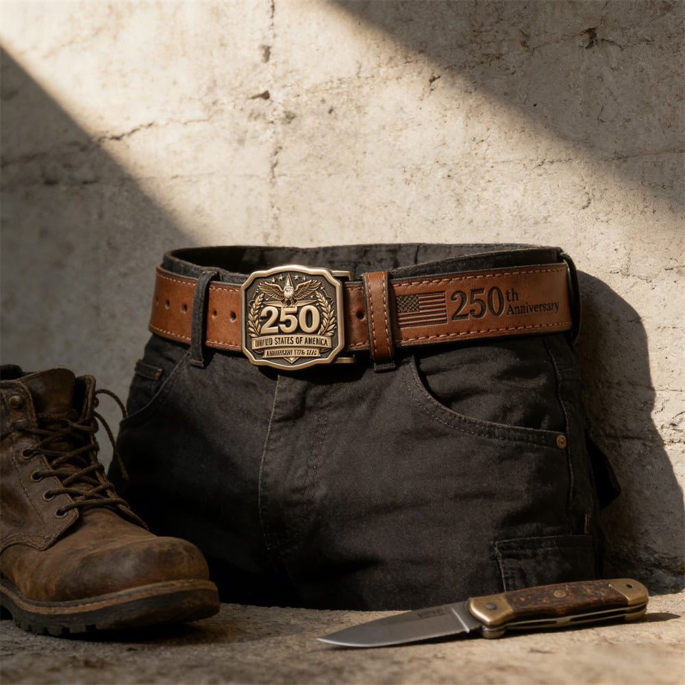 USA 250th Anniversary Commemorative Leather Belt