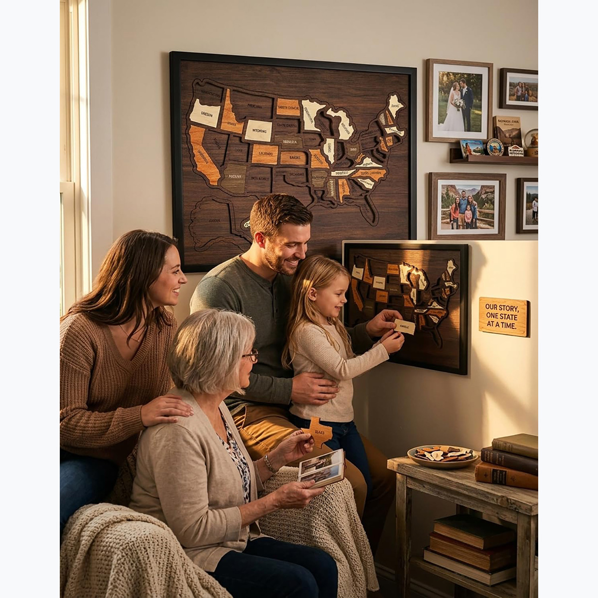 🔥49% OFF - 🧩US Wooden USA Travel Map Puzzle - A Stylish Way to Track Your Journey & Memories