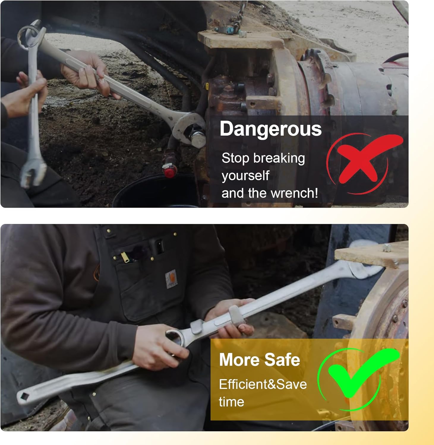 Universal Wrench Extender Tool Bar and Conversion Adapter