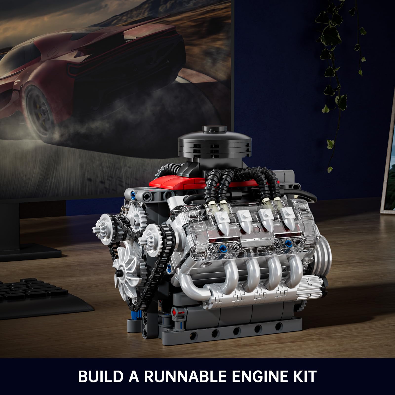 LIMITED EDITION 🚗Teching V8 Car Engine Model Kit