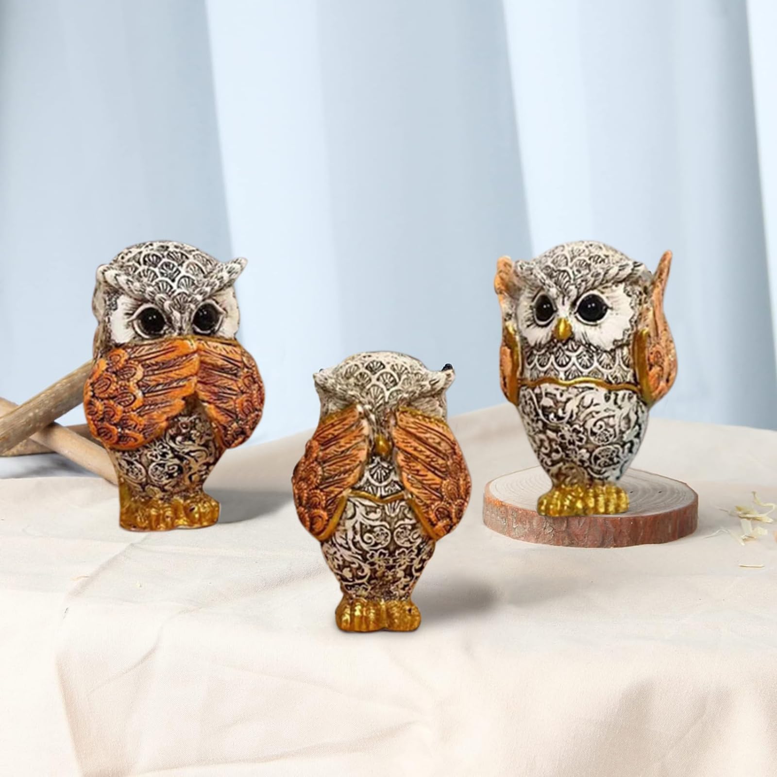Don't listen, don't see, don't say Owls Figurine Set