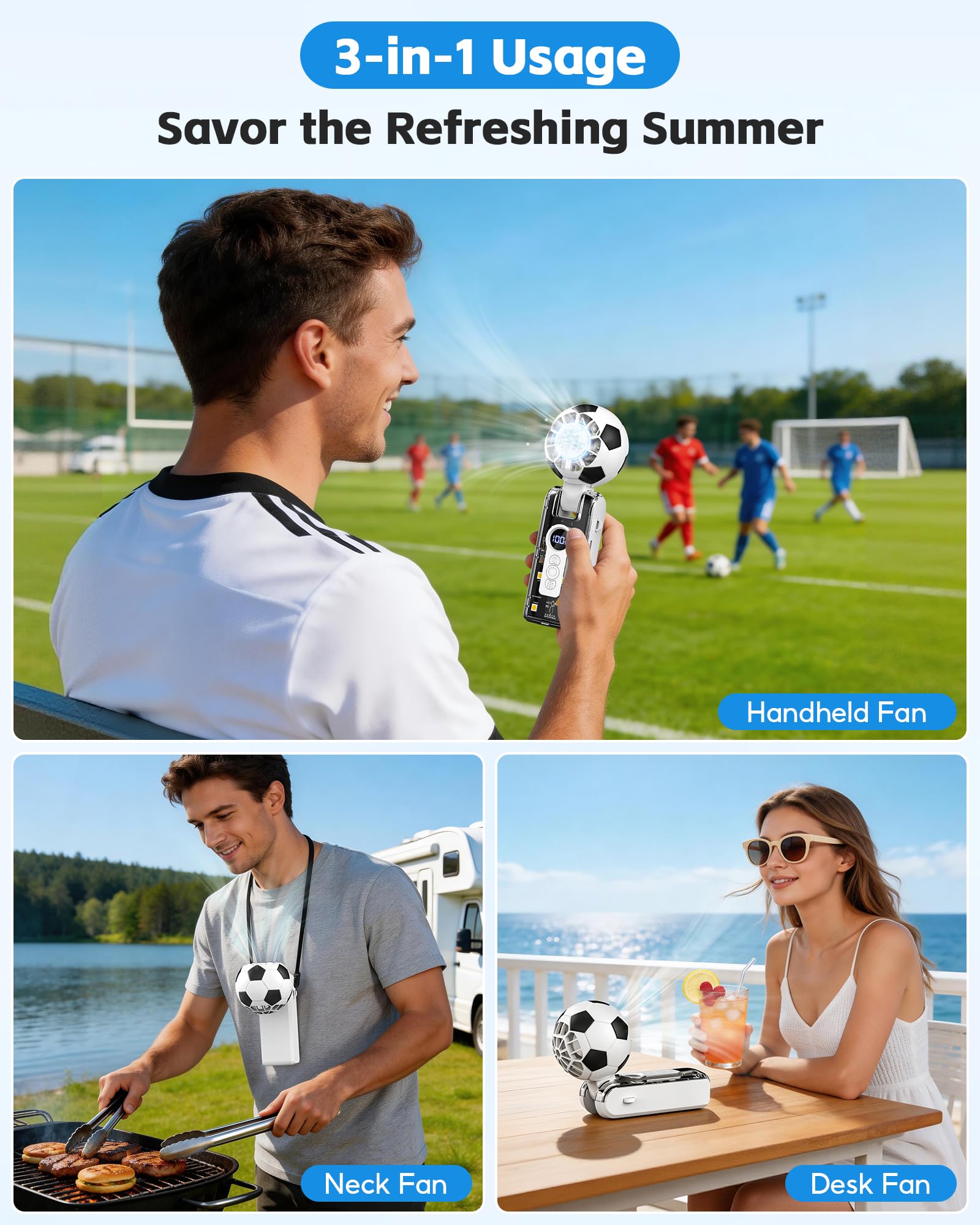 2026 Soccer World Cup Mini Handheld Fan